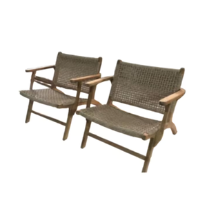 Chaises de jardin d'hôtel en teck, écologiques, couleur personnalisée, style moderne, mobilier de patio - Product Image 1