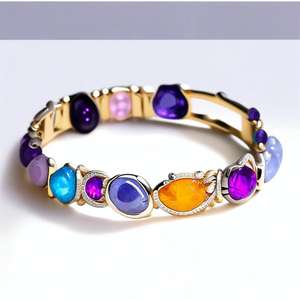 Bracelet en plaqué or 18 carats pour femmes et filles, bijoux d'usine de nouveau design pour cadeau de fête de mariage, avec perles et diamants, vente en gros - Product Image 5