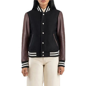 Veste universitaire décontractée pour femmes, style nouveau, lycée, haute qualité, couleur personnalisée, réversible, polaire, hiver - Product Image 3