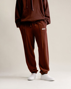 กางเกงวิ่งออกกำลังกายผ้าฝ้ายระบายอากาศได้ดีสำหรับทุกเพศกางเกงเอวด้านหน้าเรียบมีเชือกผูกด้านหน้าฟอกสีซักสไตล์เป็นทางการ - Product Image 1