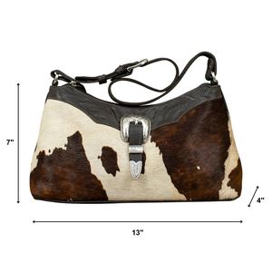 Sacs à main de luxe pour femmes, fabriqués à la main en cuir de vache naturel avec poils, style tote - Product Image 3