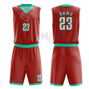 Vente en gros uniforme de basket-ball personnalisé pour hommes dernière mode en polyester à séchage rapide uniforme de basket-ball pour entraînement sportif imprimé avec logo - Product Image 4
