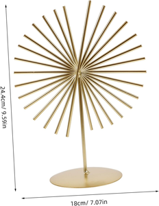 Sculpture de lignes métalliques Décoration de bureau unique pour ornement de table moderne pour le salon - Product Image 5