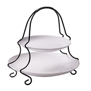 Juego de 3 soportes metálicos de un solo nivel con diseño martillado en oro, para servir frutas, decoración de mesa. - Product Image 6