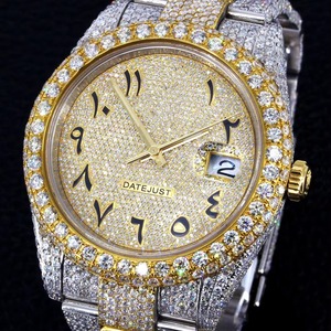 Relojes mecánicos de diamantes naturales con esfera de lujo totalmente helada para hombre de calidad superior a la venta a los mejores precios - Product Image 1