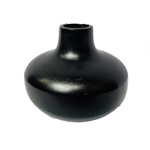 Vase moderne en métal argenté avec 5 ouvertures en forme de corne, décoration de table faite à la main - Product Image 2