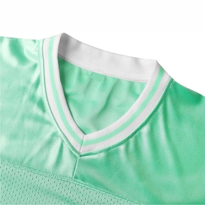 Maillot de sport respirant en maille de haute qualité à manches courtes avec logo frontal pour équipes de basketball et de football, unisexe, vente en gros - Product Image 5