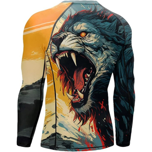 Camiseta de Compresión Deportiva Ligera para Hombre, de Secado Rápido, para MMA, Servicio OEM, Sublimación, Producto de Moda - Product Image 2