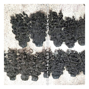 ผมต่อผมมนุษย์ผมบริสุทธิ์จากอินเดียเป็นลอนธรรมชาติทำจากอินเดีย - Product Image 1