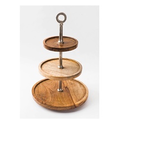 Soporte para Pasteles de Madera de 3 Niveles Hecho a Medida, Soporte para Pasteles de Madera Hecho a Mano, Decoración de Bodas - Product Image 3