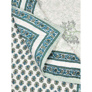 BLOCKS of INDIA Bloque de mano Impreso Algodón King Size Edredón Diseño de árbol verde - Product Image 4