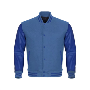 Manteau Letterman Vestes universitaires unisexes en coton Veste de basket-ball unisexe à imprimé vert personnalisé - Product Image 6