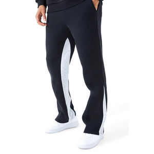 Pantalons de survêtement à jambe droite en éponge française pour hommes pantalons de survêtement pour hommes pantalons de survêtement lavés avec logo personnalisé - Product Image 1