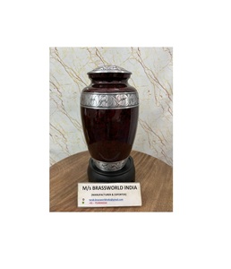 Best Selling <b>Large</b> Aluminium High Cremation <b>Urns</b> High Quality American Style Adult Ashes <b>Urns</b> From Brassworld India - Product Image 1