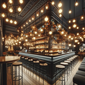 High-End Custom American Modern Led L-Shaped Marble <b>Bar</b> Counter Home <b>Bar</b> Display <b>Stand</b> Design Retail Store <b>Bar</b> Counter - Product Image 2