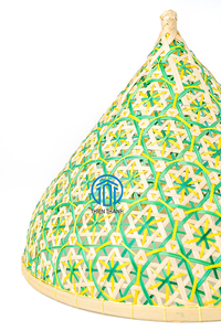 Soporte de comida de bambú, cubierta de tapa de cúpula roja de bambú de mimbre, cubierta de comida de bambú para aperitivos, pan, fruta, postre para Lebaran Ramadhan - Product Image 2