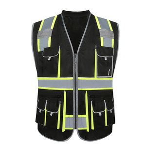 Vente en gros de gilet de sécurité extérieur grande taille nouveau design couleur unie avec gilet de sécurité de poche - Product Image 1