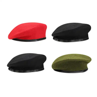 Precio de fabricación Boina roja de tamaño ajustable para exteriores táctica de alta calidad Boina francesa personalizada para hombres de lana ceremonial