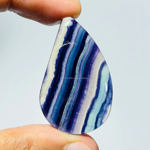 Cabochon de pierres précieuses en vrac en fluorite polie à la main naturelle Taille de forme mixte Bijoux en cristal de guérison pour la fabrication d'accessoires - Product Image 1