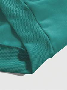 Streetrush Men's Simplified Letter Print Hooded Sweatshirt with Front Logo Drawstring California Print <b>Basketball</b> Club Hoodie - Product Image 4