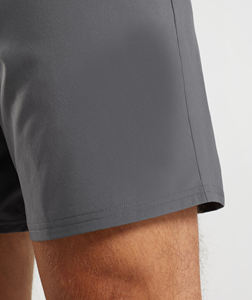 Shorts de sport pour homme sur mesure, multi-poches, respirants, séchage rapide, 100% polyester, couleur unie, décontractés, taille haute, cordon de serrage en toile - Product Image 3