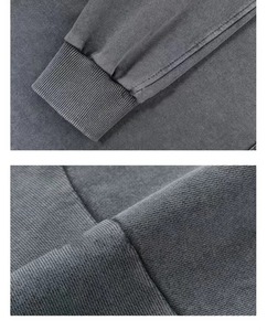 Top qualité poids lourd 100% coton Flecce hommes à capuche acide lavage impression pull personnalisé en gros à capuche pour la saison d'automne - Product Image 3