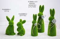 Lapin en céramique flocage rose de Pâques pas cher