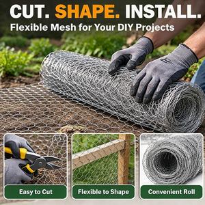 Malla versátil para aves de corral, ideal para cercas de jardín, barreras para animales, corrales para pollos o conejos, áreas para mascotas y manualidades. - Product Image 4