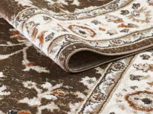 Tapis turc de luxe fabriqué à la machine Palmira 32x35 16 D gris brun, qualité supérieure pour salon, du fabricant de Gaziantep - Product Image 2