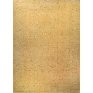 Aalam Gold Hand Knotted <b>Wool</b> Rugs Paem-1452 Classic Floral Abstract Design for Home Kilim Style Jute Rug for Bedroom Hallway - Product Image 1