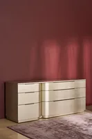 Commode contemporaine en bois courbé |   Meubles de chambre à coucher transitionnels spacieux avec tiroirs à glissière fluide