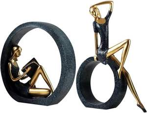 Adornos de Arte de mesa de resina, artesanía, escultura artística de estilo Simple moderno, adornos de exhibición para sala de estar, decoración Interior del hogar - Product Image 1