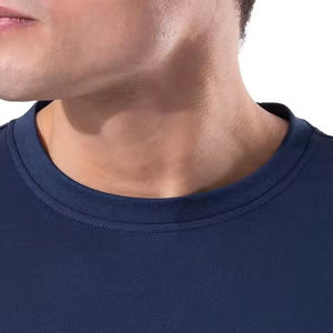 100% coton vêtements pour hommes t-shirts à manches courtes été contraste couleur nouveau Design O cou homme t-shirts 2026 - Product Image 4