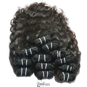 Cheveux vietnamiens alignés sur les cuticules doubles étirés paquets bruts du vendeur indien à vagues profondes en vrac vierge - Product Image 3
