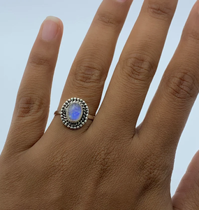 <b>Labradorite</b> <b>Ring</b> 925 Sterling Silver Authentic Natural Gemstone for Distinctive Jewelry Natural Gemstone <b>Ring</b> Gift for Her - Product Image 2