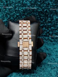 Moissanite Diamant Luxe Personnalisé moissanite Bling Hip Hop Entièrement Glacé Montre mouvement automatique montre pour lui - Product Image 4