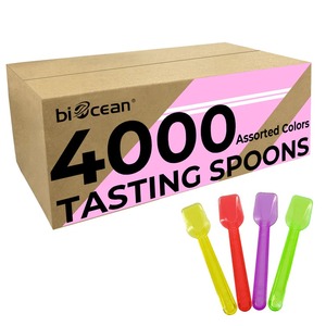 Biocean <b>3</b>" Gelato Spoons Plastic with Assorted Colors - 4000/Case - Product Image 4