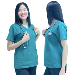 Conjunto de Top y Pantalones suaves perfectos para mujer, conjuntos de uniformes, ropa deportiva de manga corta de fabricante, ropa médica para mujer - Product Image 5