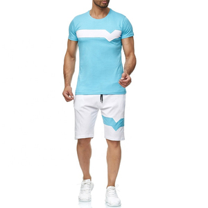 Usine en gros été nouveaux garçons 100% coton costume décontracté imprimé motif enfants à manches courtes t-shirt ensemble short - Product Image 4