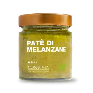 Made in Italy Organic Eggplant pate 190g Gluten Free Vegan No Preservatives No Added Sugar Pasta Condiment