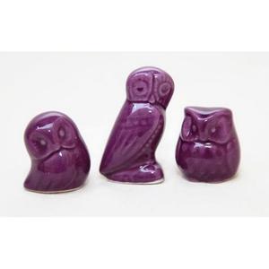 Búhos de cerámica Esculturas intrincadas para decoración del hogar - Product Image 1