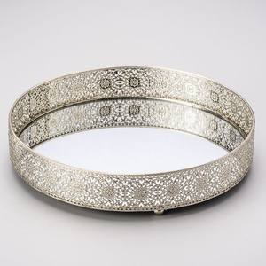 Plateau de service en verre de luxe le plus vendu moderne INS pièce centrale de table décorative stockage de vaisselle pour la maison nouveau Design peu encombrant - Product Image 5