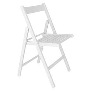 WELL HOME Set di 4 Sedie da Giardino BAS Bianche, Dimensioni 43x47x79cm - Product Image 3