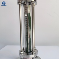 Casing Pelindung Rotameter Tabung Kaca Stainless Steel Skala Besar untuk Pengukuran Larutan, Udara, Air, dan Cat yang Jelas
