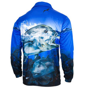 2025 camisas de pesca personalizadas profesionales al por mayor protección UV transpirable de talla grande Polo Camiseta de manga larga de secado rápido OEM - Product Image 5