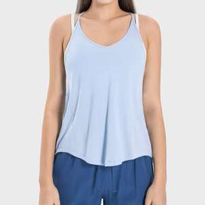 Camiseta sin mangas ecológica para Mujer | Camisa sin mangas elástica para fitness y comodidad de fin de semana - Product Image 1