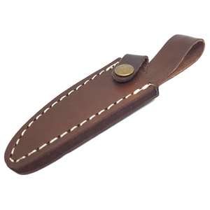 Étui en cuir fait main sur mesure de 9 pouces de long pour lame fixe, convient aux lames de coupe jusqu'à une longueur verticale - Product Image 6