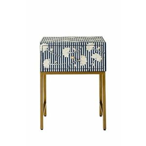 การฝังกระดูกมักจะช่างฝีมืองานฝีมือประเพณีที่กำหนดเองและดอกไม้โต๊ะข้างเตียงตู้ห้องนั่งเล่นฝังกระดูกจากอินเดีย - Product Image 5