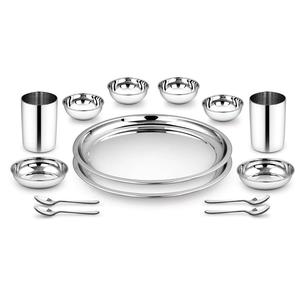 Stainless Steel Dinner <b>Set</b> Tableware Home Dinnerware <b>Set</b> <b>Restaurant</b> Serving Stainless Steel Dinner <b>Set</b> - Product Image 6