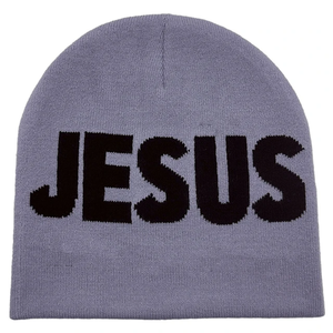 Vente en gros Hip Hop Outdoor Gorras Skullies Warm Winter Cap pour hommes femmes Y2K Cross Knitted Hats Jesus Letter Pattern Beanie Hat - Product Image 5